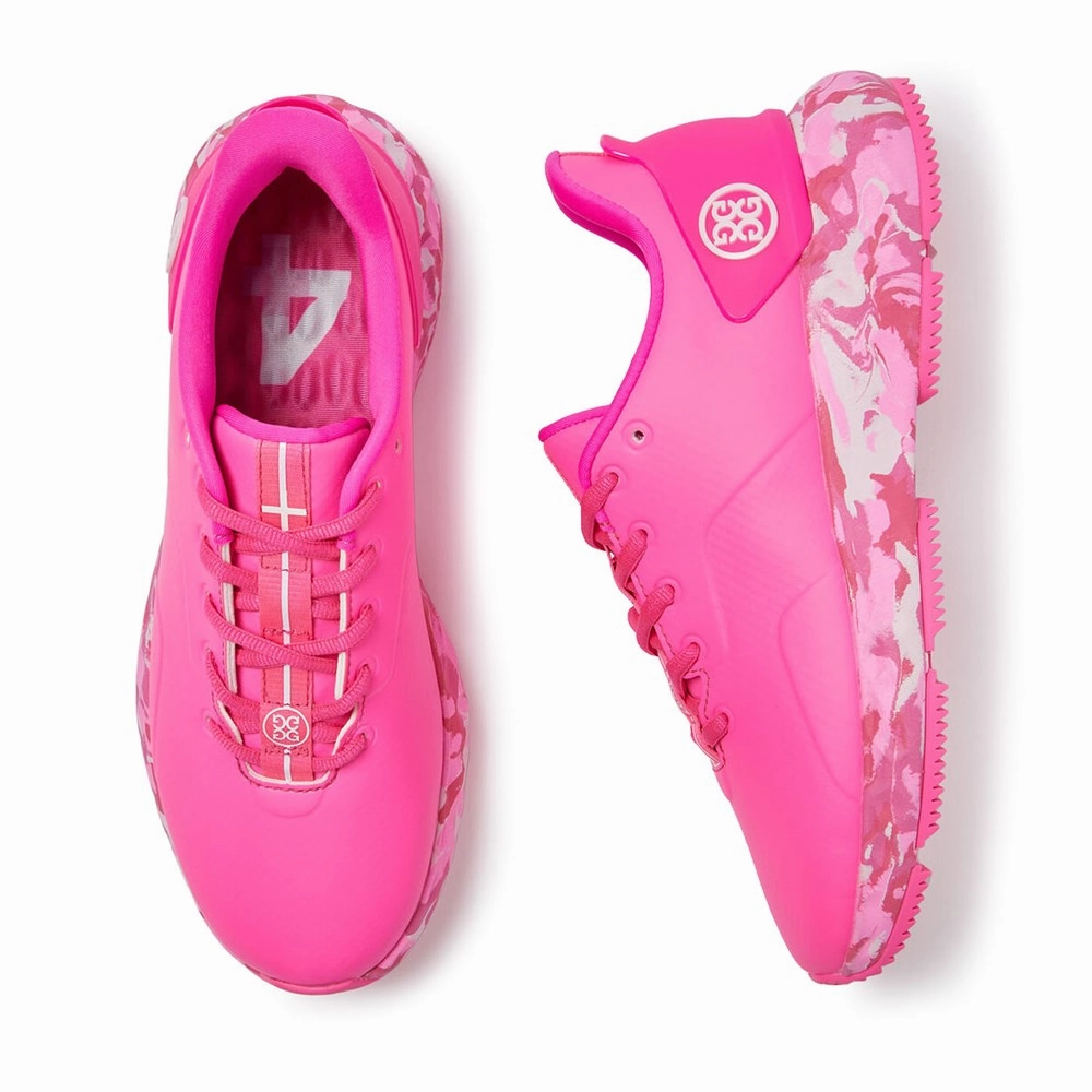 G/Fore Women's Camo Sole MG4  Golf Shoes - Knockout Pink Chic Platform Sneakers