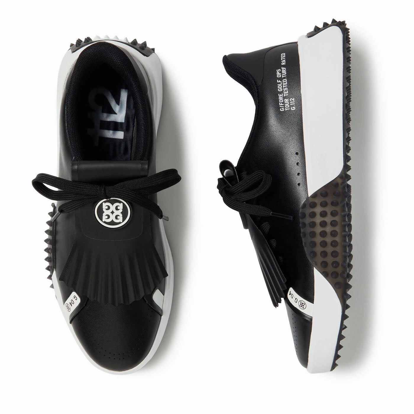 G/Fore Women's G.112 Kiltie Golf Shoes - Onyx Chic Platform Sneakers