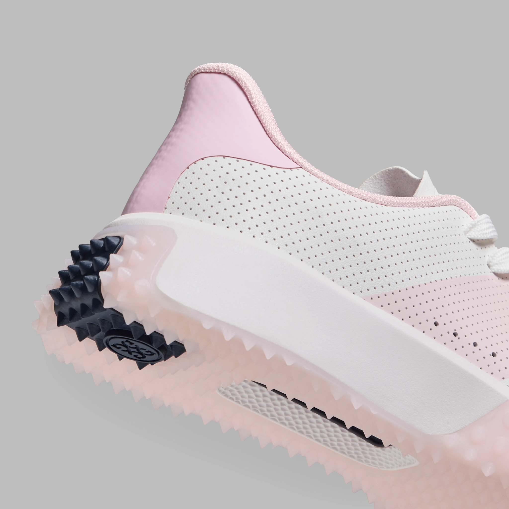 G/Fore Women's G.112 Perforated Leather Kiltie Golf Shoes - Snow/Blush Chic Platform Sneakers