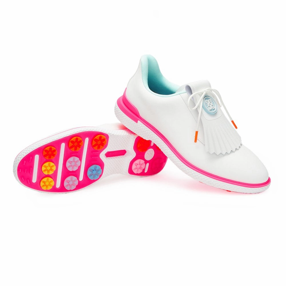 G/Fore Women's Gallivan2r Kiltie Golf Shoes - Snow/Multi Chic Platform Sneakers