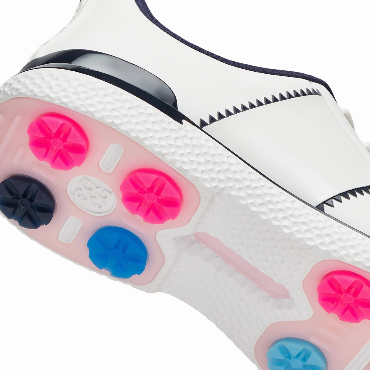 G/Fore Women's Gallivan2r Side Stripe Golf Shoes - Snow/ Twilight Chic Platform Sneakers