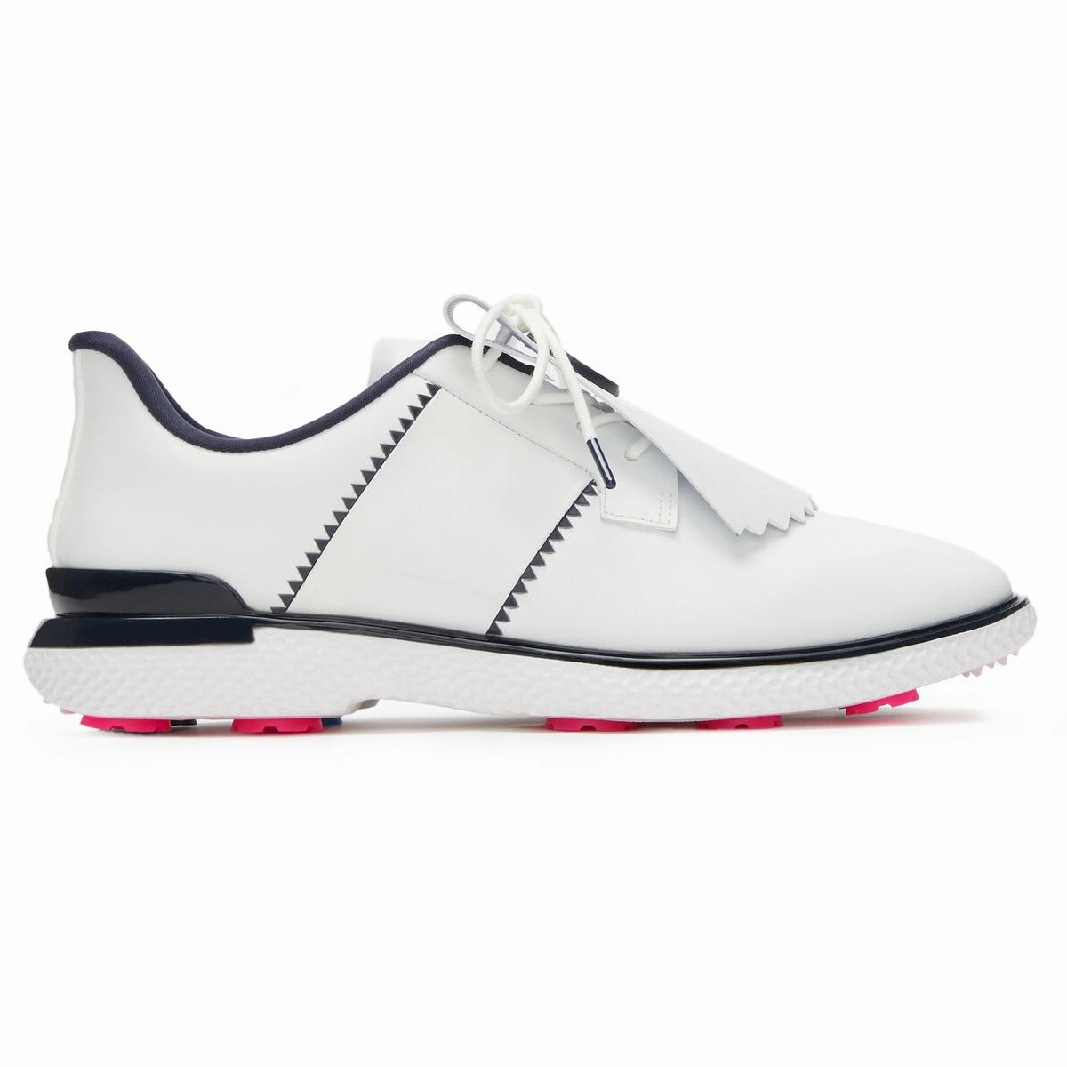 G/Fore Women's Gallivan2r Side Stripe Golf Shoes - Snow/ Twilight Spikeless golf footwear
