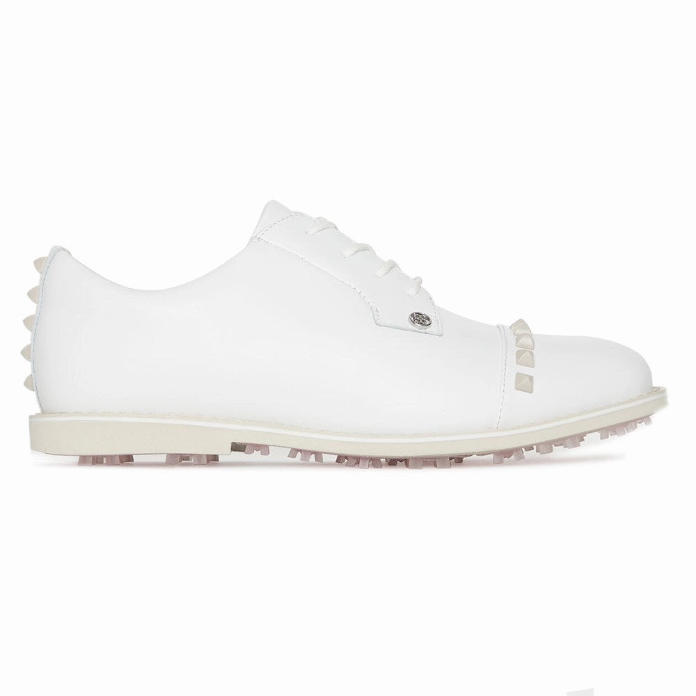 G/Fore Women's Gallivanter Leather Stud Cap Toe Golf Shoes - Stone GFore golf shoe styles