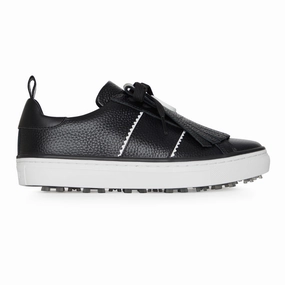 G/Fore Women's Kiltie Distruptor Golf Shoes - Onyx Spikeless golf footwear
