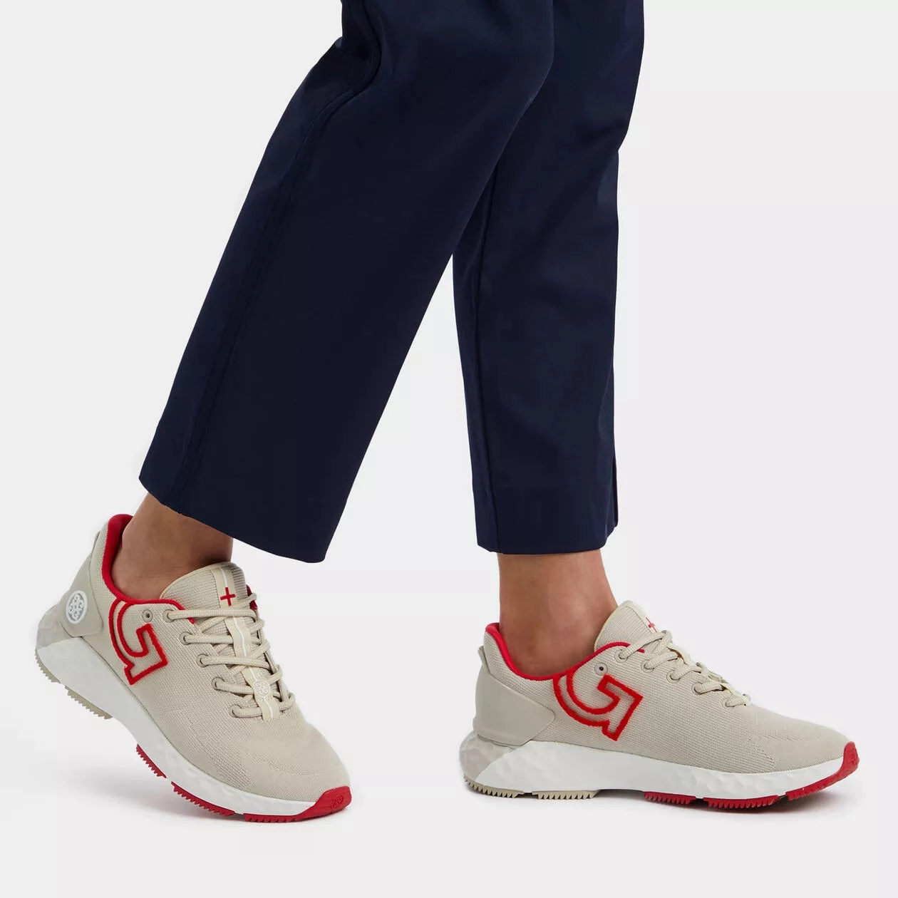 G/Fore Women's MG4  Embroidered Knit Golf Shoes - Stone Tour-Level Golf Shoes