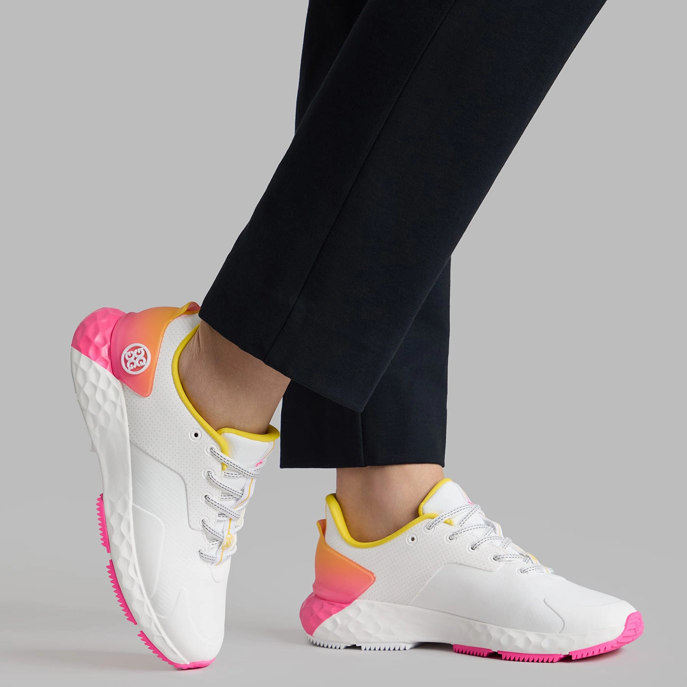 G/Fore Women's MG4  Golf Shoes - Snow/Multi Chic Platform Sneakers