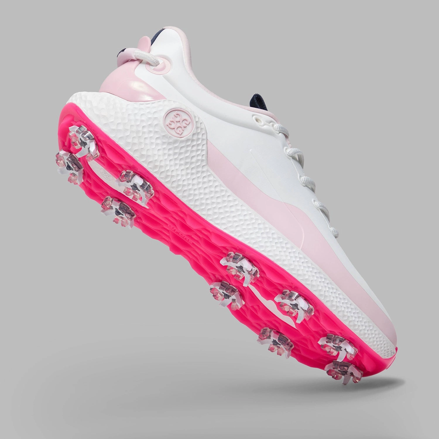 G/Fore Women's MG4  O2 G/Lock Golf Shoes - Snow/Blush Spikeless Swing Shoes