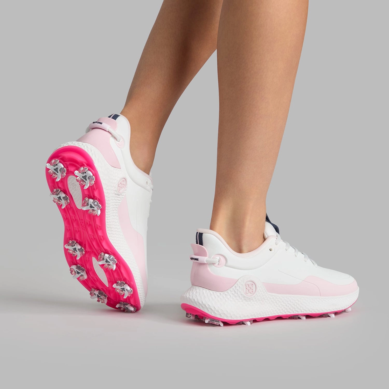 G/Fore Women's MG4  O2 G/Lock Golf Shoes - Snow/Blush Spikeless Swing Shoes