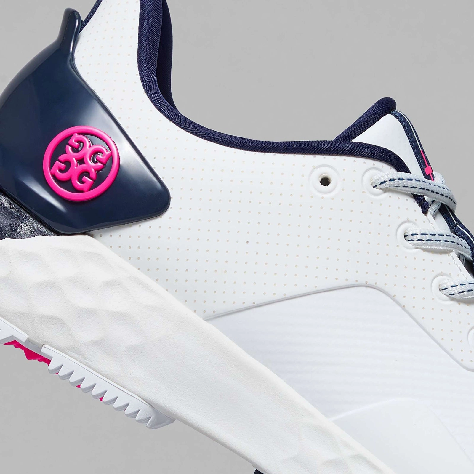 G/Fore Women's Perforated MG4  Golf Shoes - Snow/Twilight Chic Platform Sneakers