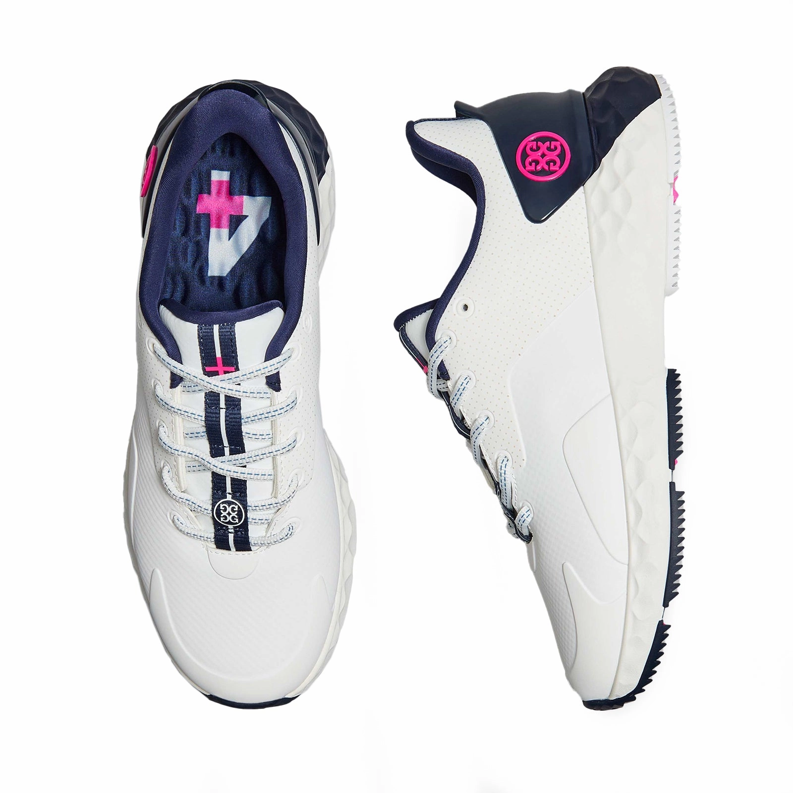 G/Fore Women's Perforated MG4  Golf Shoes - Snow/Twilight Chic Platform Sneakers