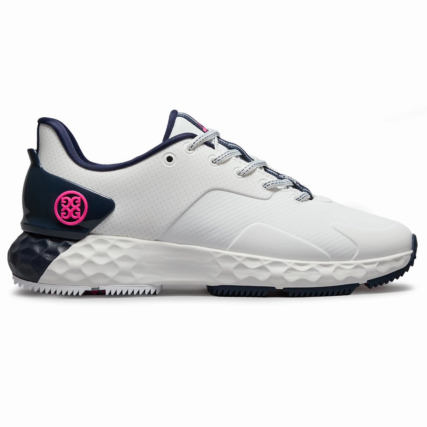 G/Fore Women's Perforated MG4  Golf Shoes - Snow/Twilight Spikeless golf footwear