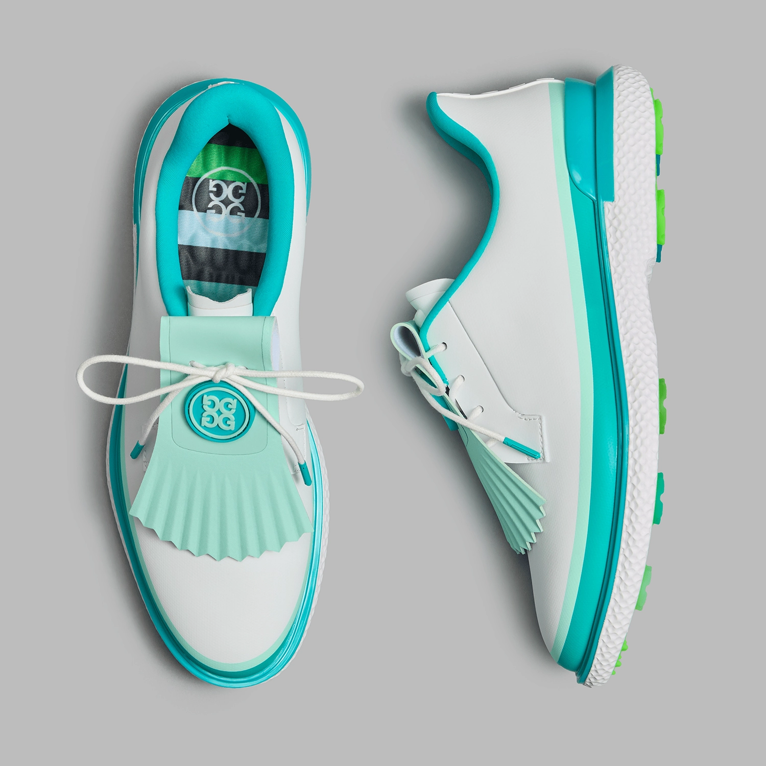 G/Fore Women's Tuxedo Stripe Gallivan2r Kiltie Golf Shoes - Siren Tour-Level Golf Shoes