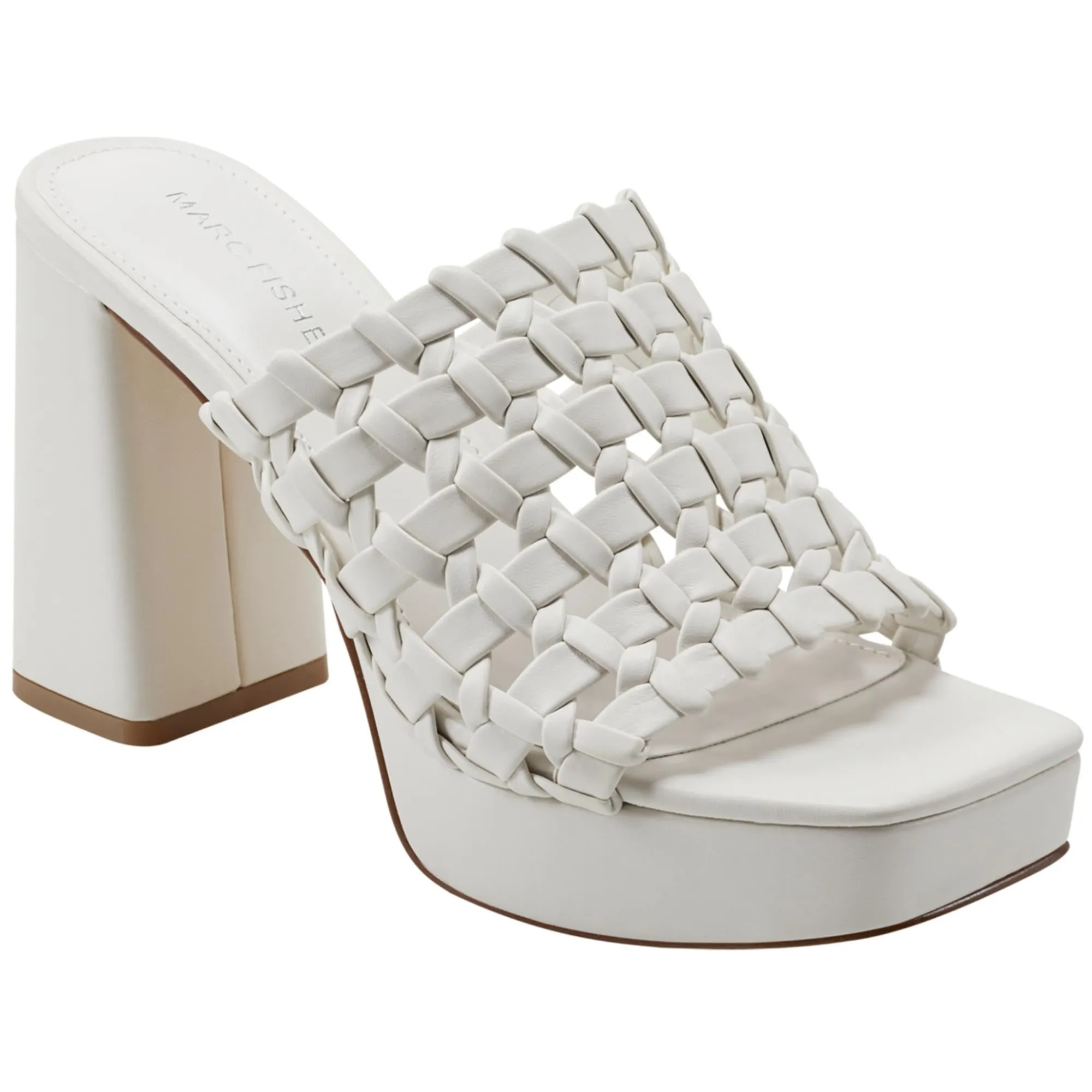 Gervasi Womens Faux Leather Square Toe Block Heel