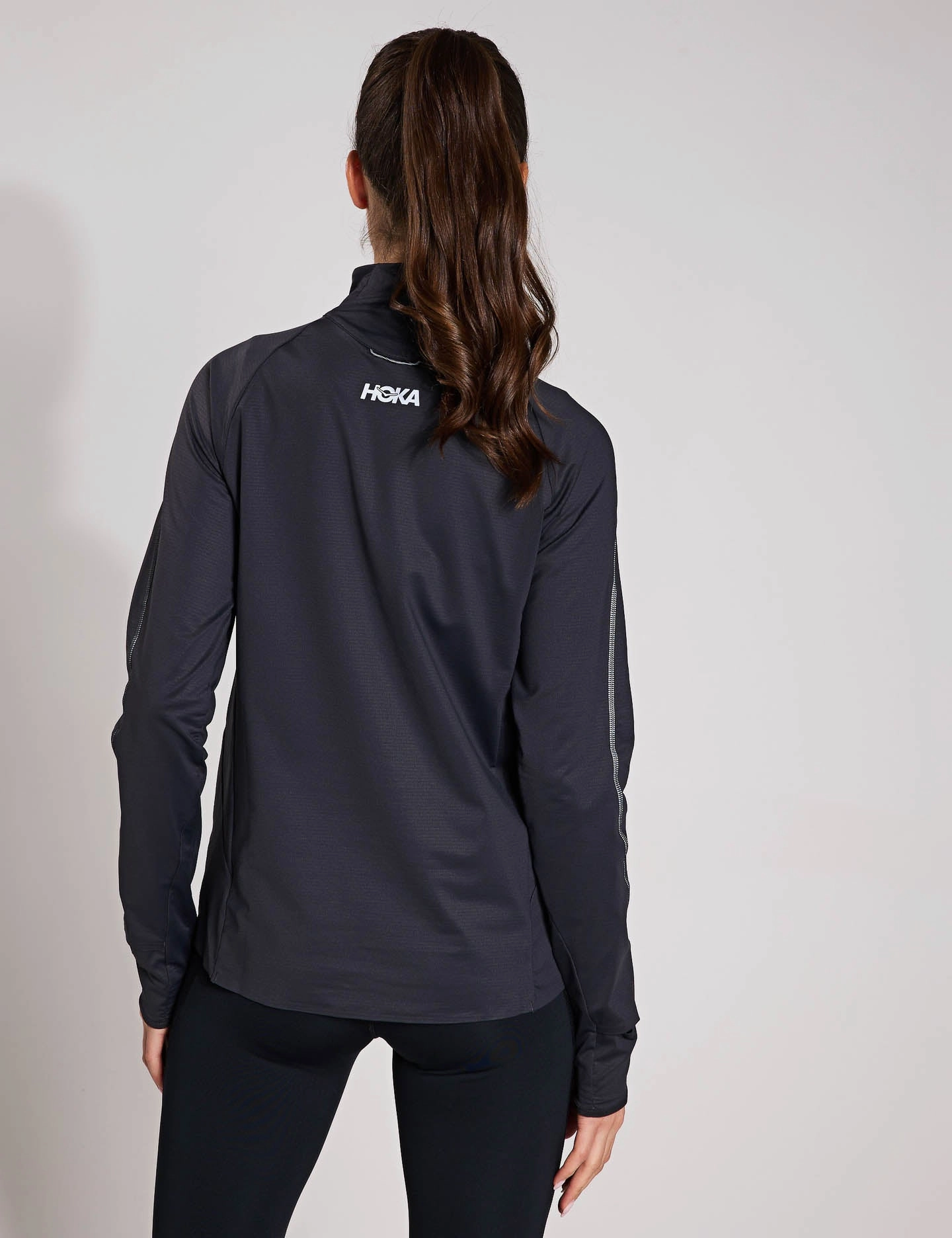 GlideTech Quarter Zip - Black Hoka trail-ready performance shoes