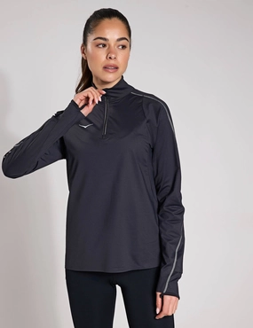 GlideTech Quarter Zip - Black Hoka performance shoes for runners