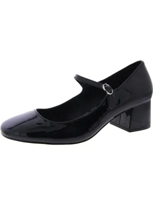 Hawke Womens Denim Square Toe Mary Jane Heels