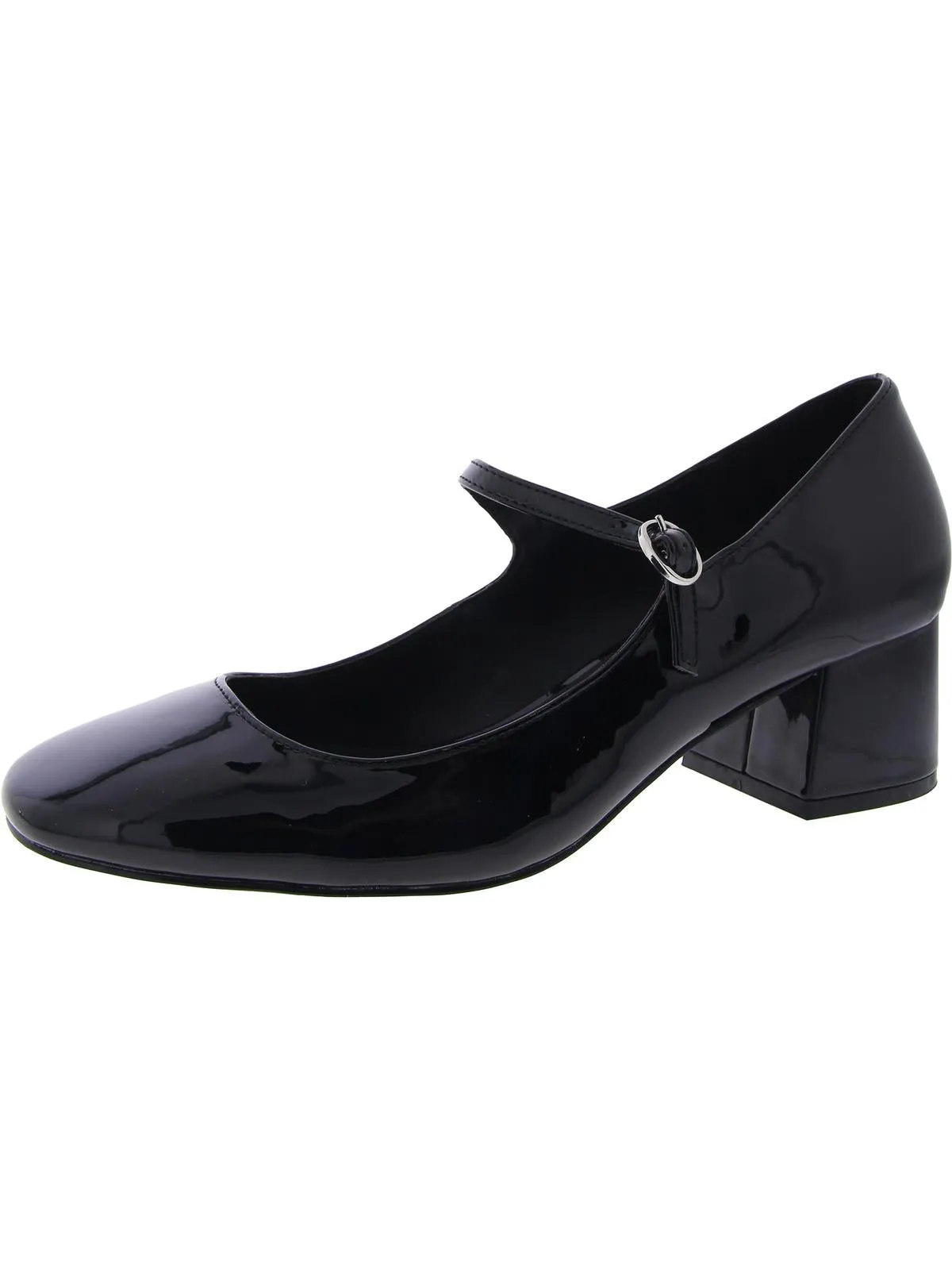 Hawke Womens Denim Square Toe Mary Jane Heels