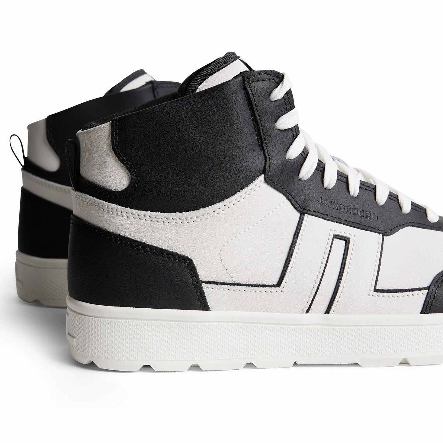 J.Lindeberg Ace High-Top Golf Sneaker - Black Chic Platform Sneakers