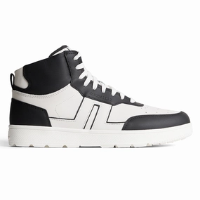 J.Lindeberg Ace High-Top Golf Sneaker - Black Spikeless golf footwear