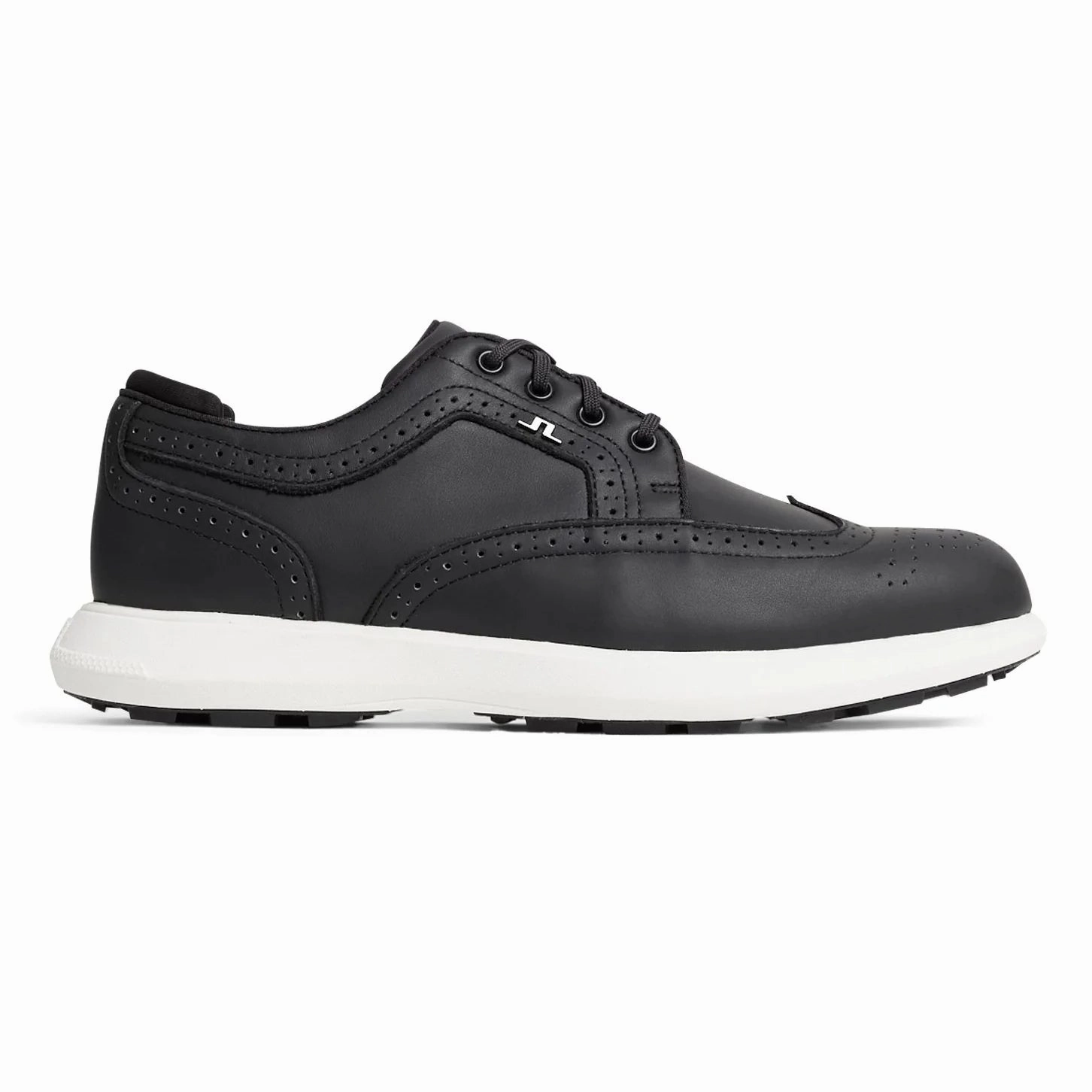 J.Lindeberg Women's Fairway Brogue Golf Shoes - Black Spikeless golf footwear
