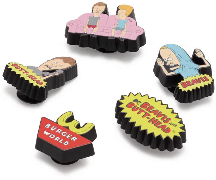 Jibbitz Beavis & Butthead 5-Pack Crocs slip-on shoes for casual use