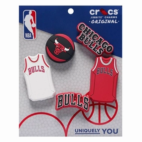 Jibbitz NBA Chicago Bulls 5-Pack Crocs slip-on shoes for casual use