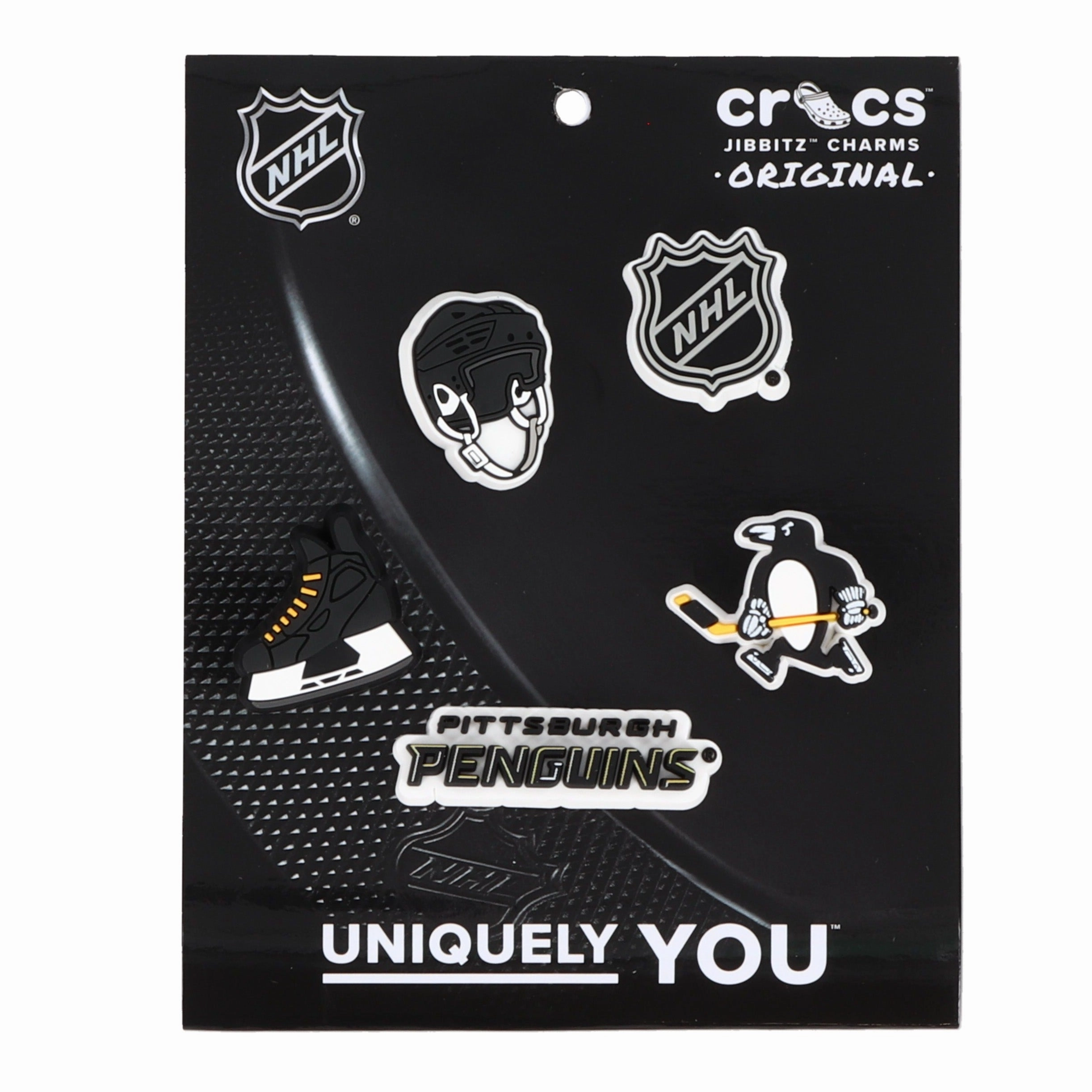 Jibbitz NHL Pittsburgh Penguins 5-Pack Crocs slip-on shoes for casual use