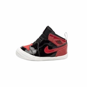 Jordan 1 Crib Bootie Bred Patent Toddler Air Jordan basketball shoes with classic look