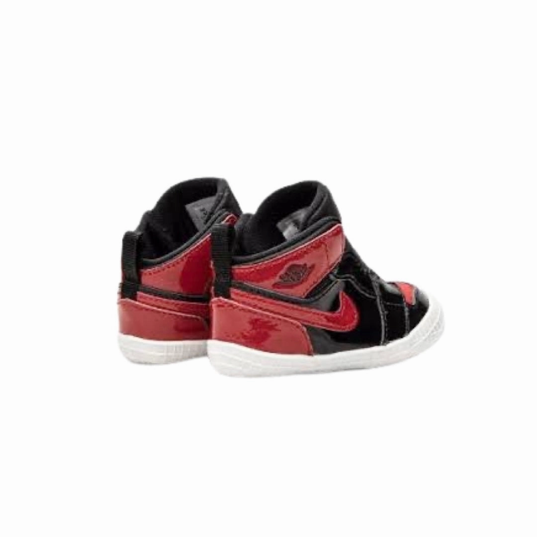 Jordan 1 Crib Bootie Bred Patent Toddler Basketball Shoes