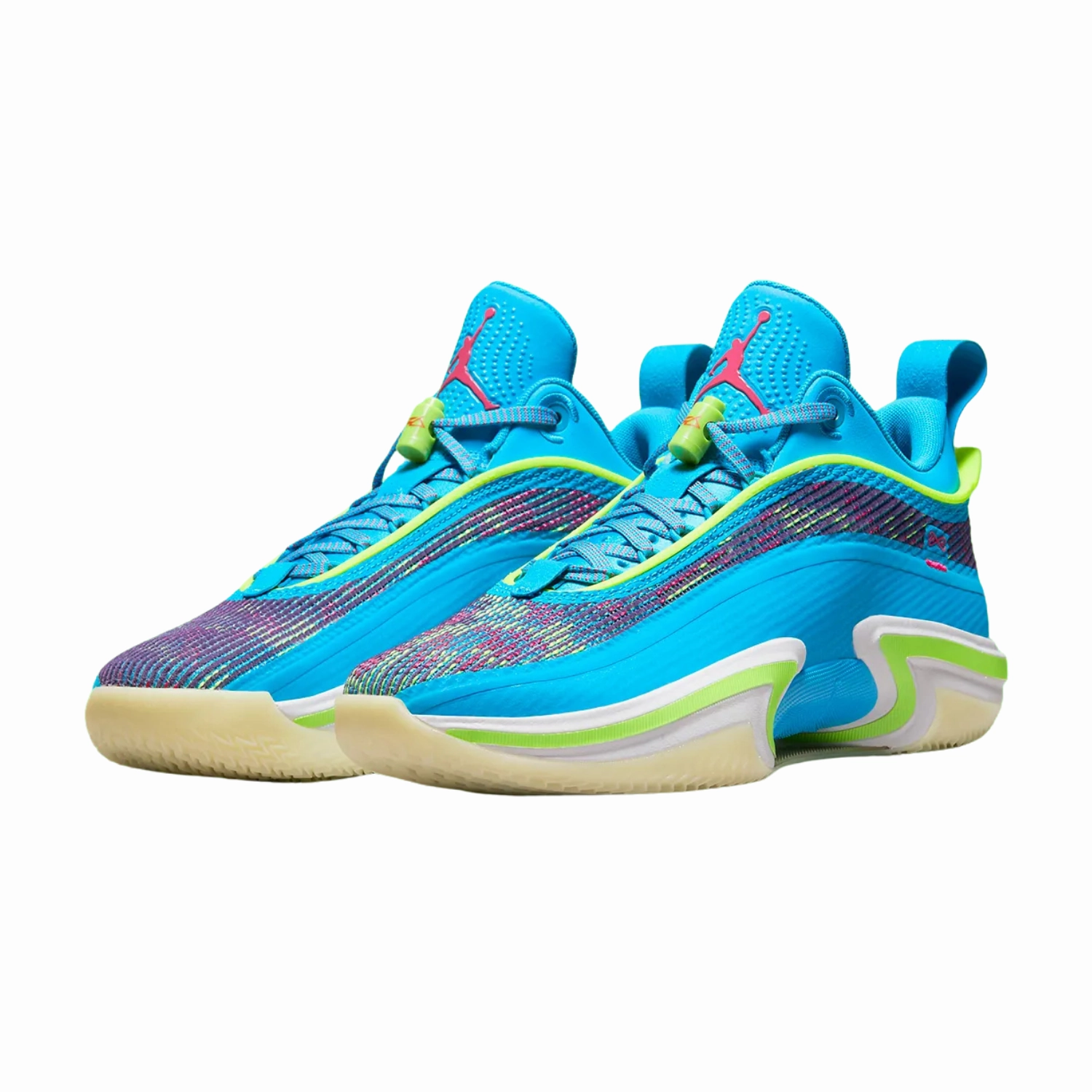 Jordan 36 Low Luka Doncic PE Laser Blue Electric Green Electro Purple Basketball Shoes