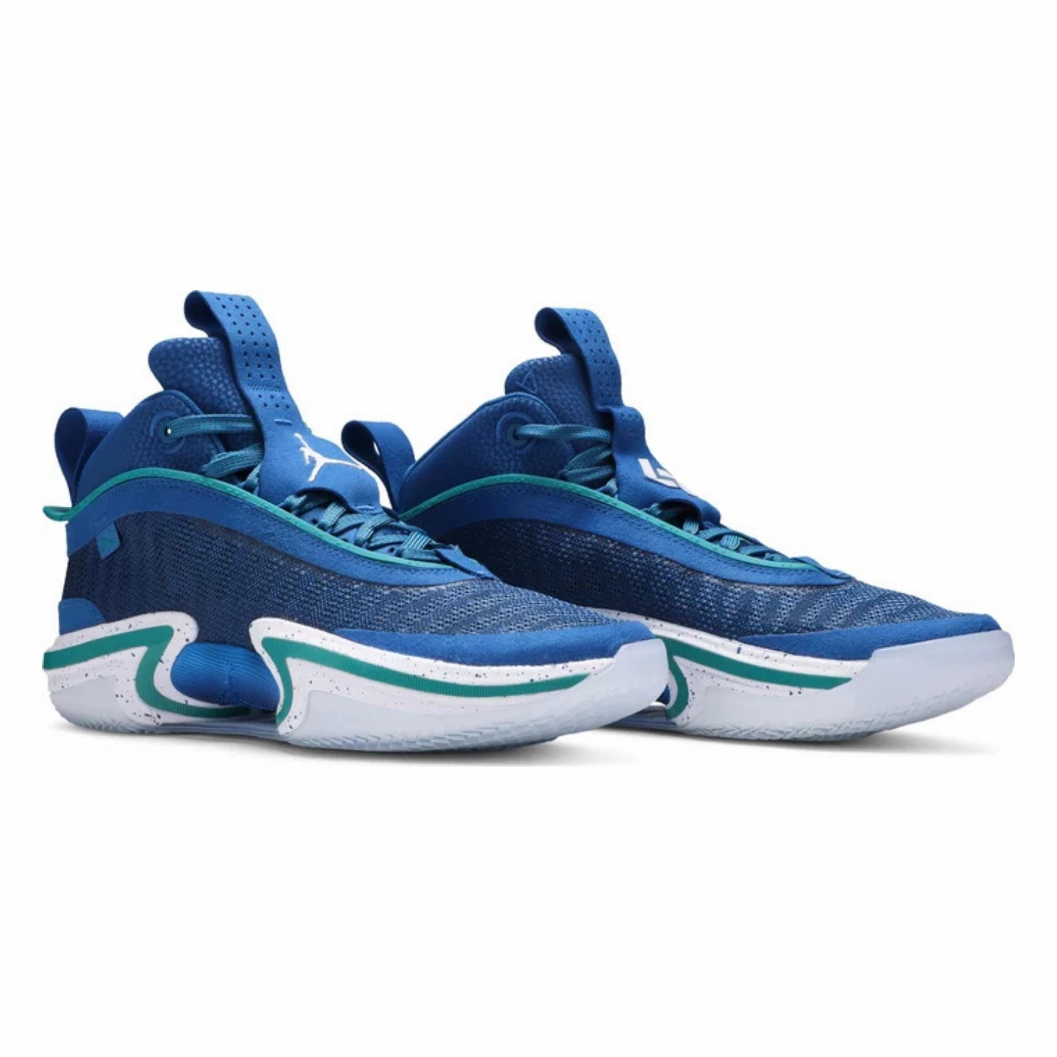 Jordan 36 SE Luka Doncic PE Blue Jay White-Mardi Gras Basketball Shoes