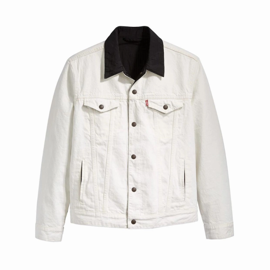 Jordan x Levi's Reversible Trucker Jacket White Black Air Jordan basketball shoes with classic look