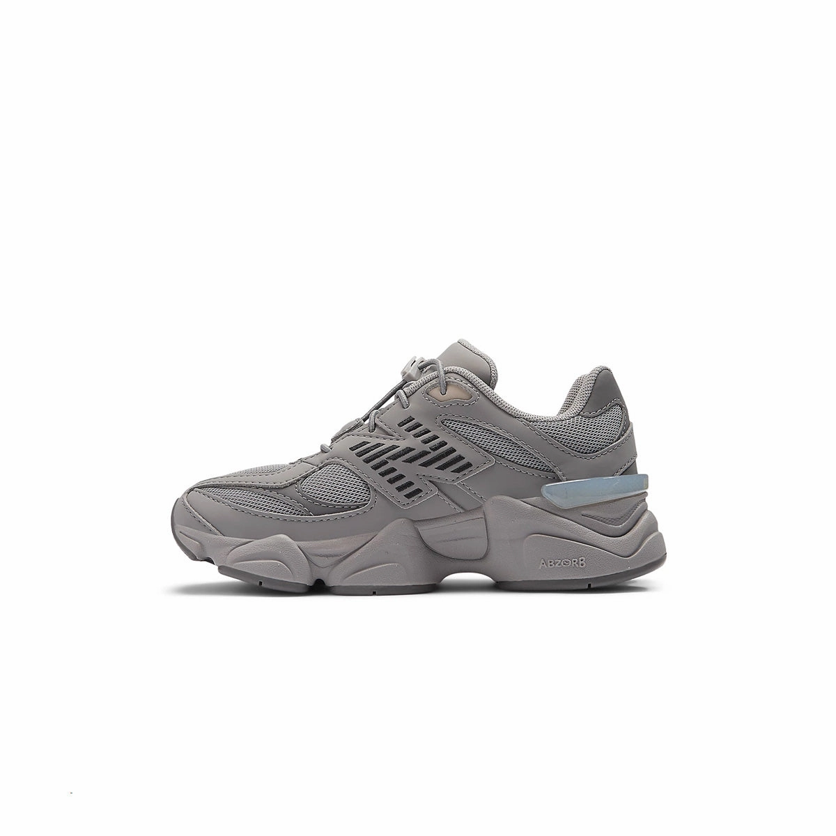 Kids 9060 'Shadow Grey Black' New Balance sneaker close-ups