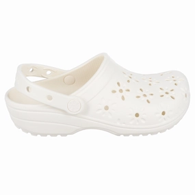 Kids' Floral Cut-Out Clog Crocs slip-on shoes for casual use