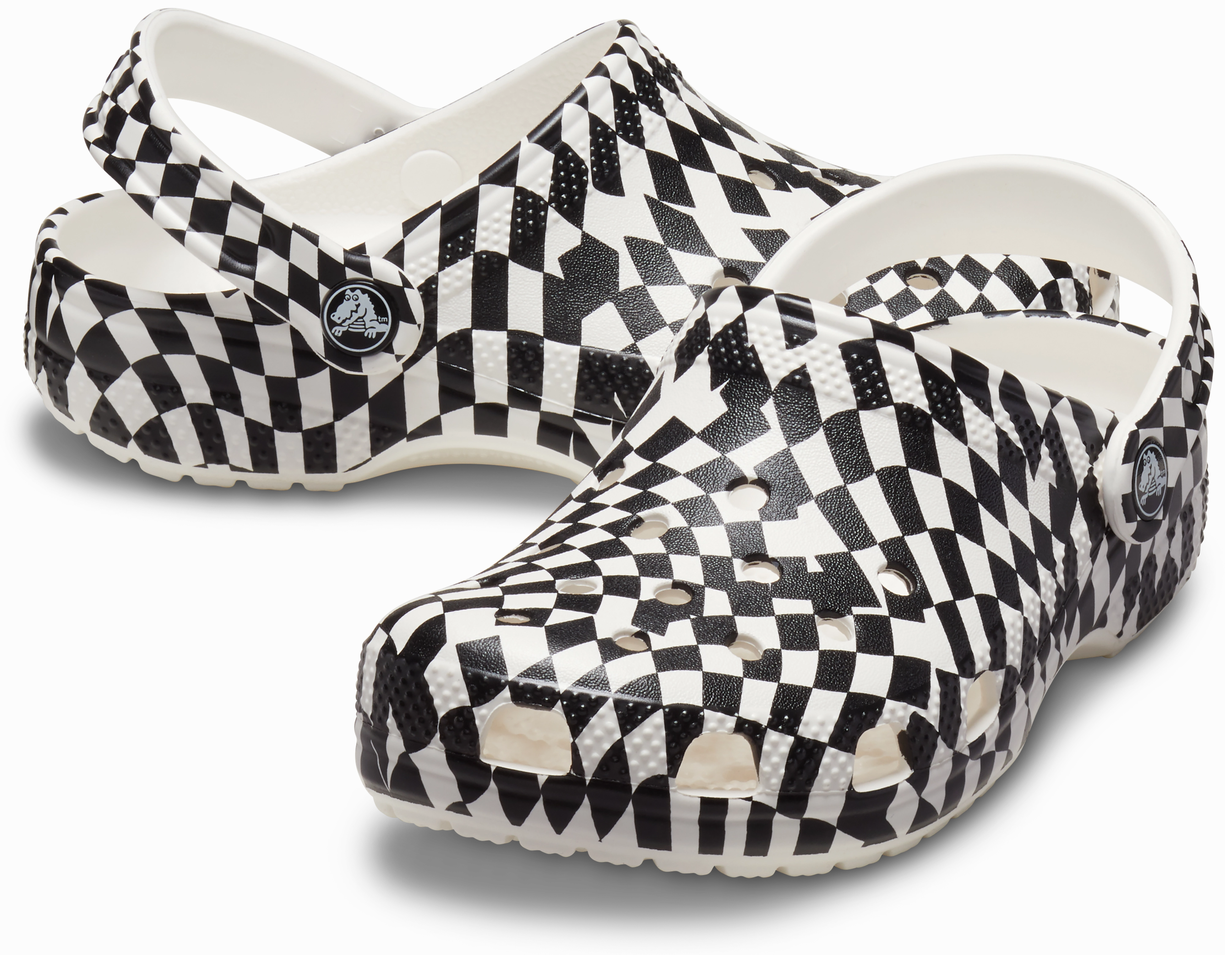 Kids' Warped Checker Classic Clog Slip-On Shoes