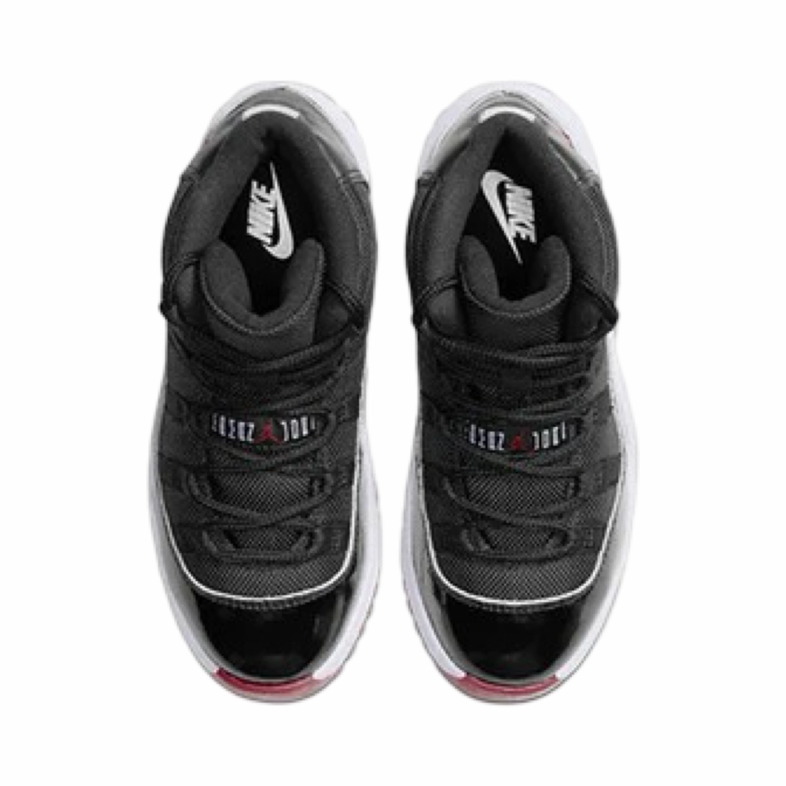 Kids Air Jordan 11 Retro (PS) Black Varsity Red White Basketball Shoes