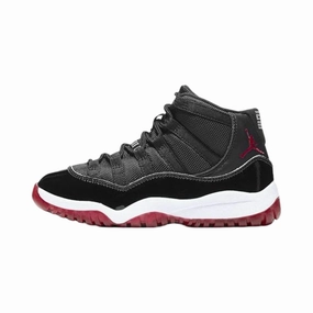 Kids Air Jordan 11 Retro (PS) Black Varsity Red White Air Jordan basketball shoes with classic look
