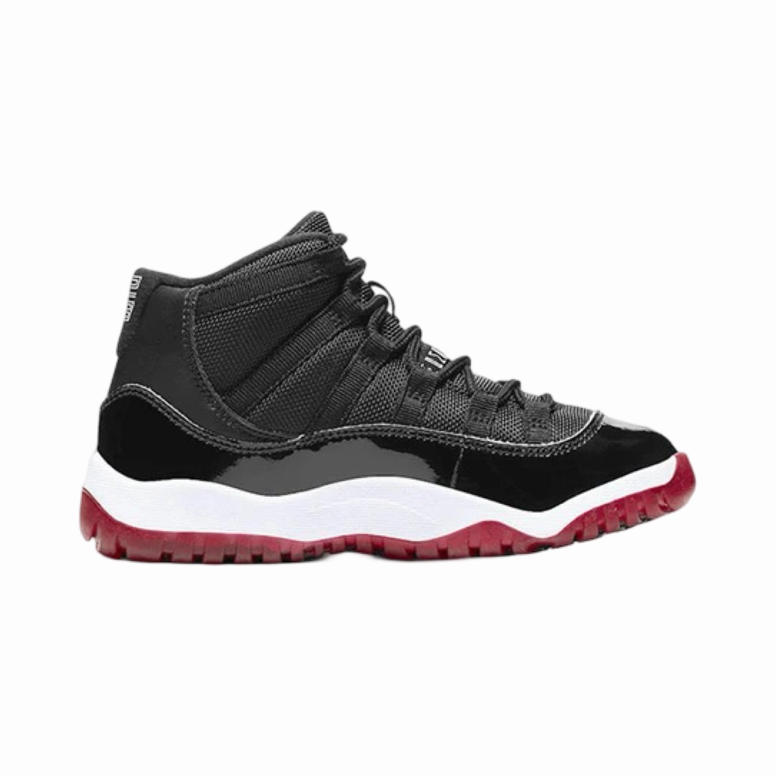 Kids Air Jordan 11 Retro (PS) Black Varsity Red White Basketball Shoes