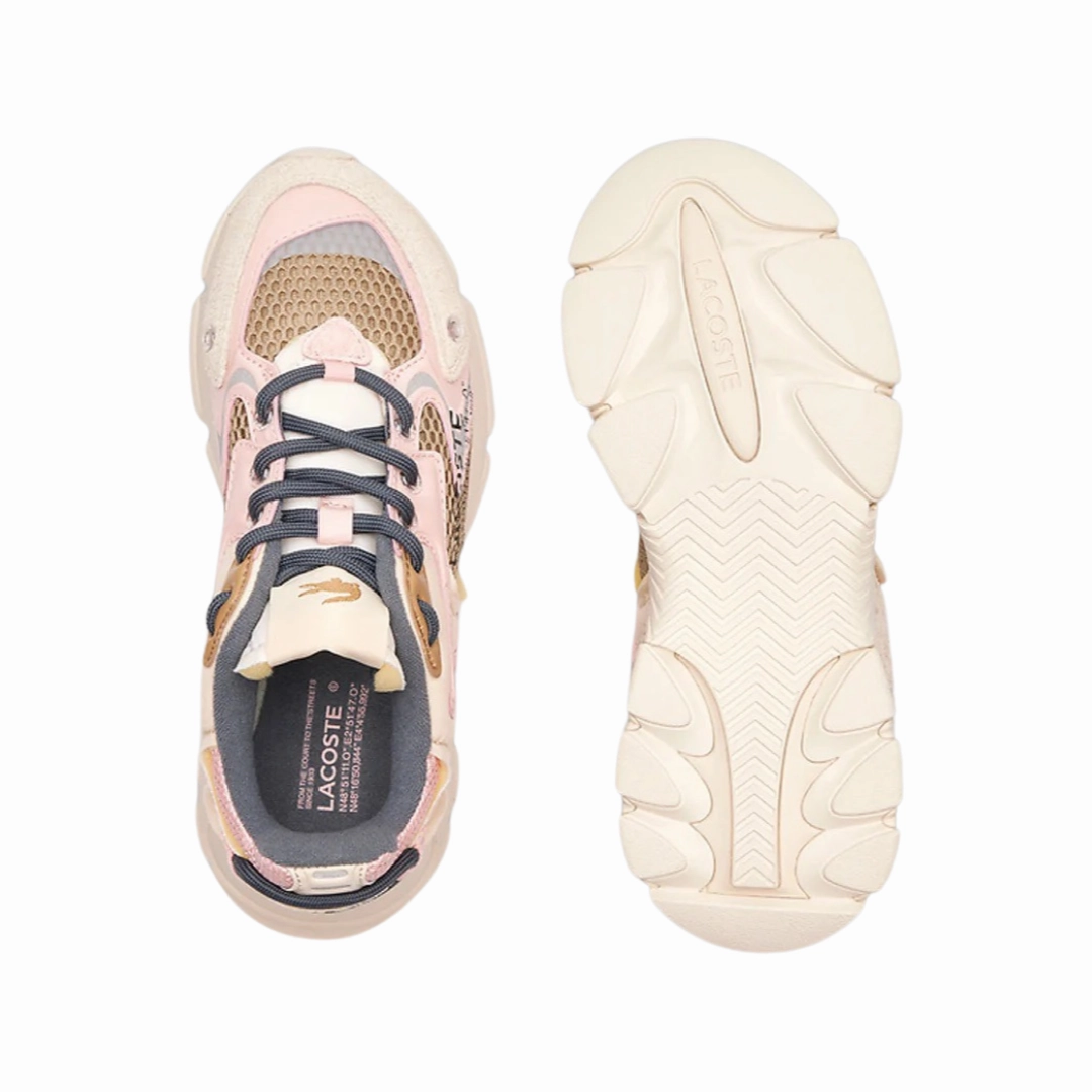 Lacoste Women's L003 NEO 223 Off White Light Pink Grey Snowproof Outdoor Boots