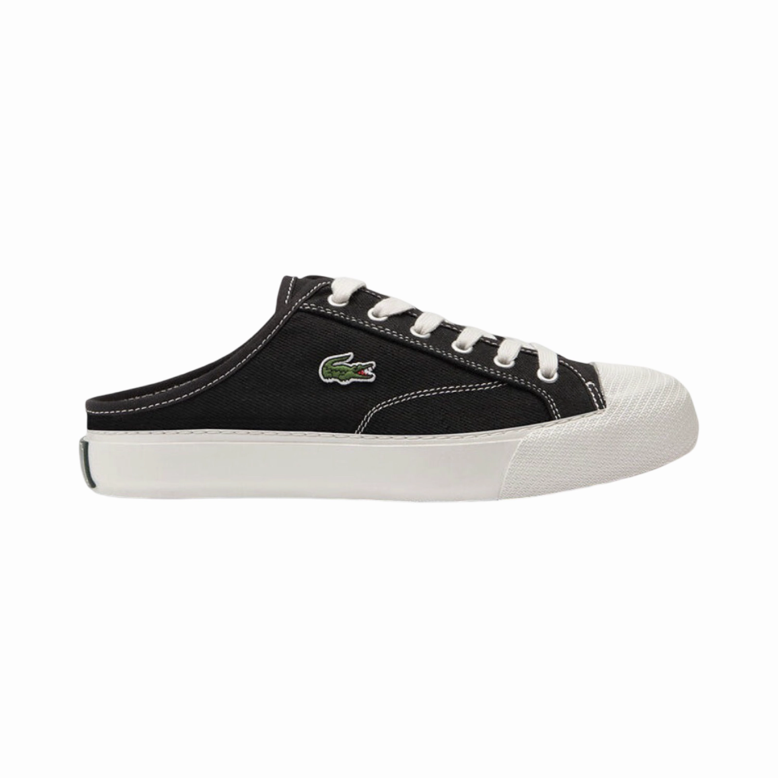 Lacoste Womens Backcourt Mule 124 Black Off White Off-White footwear options