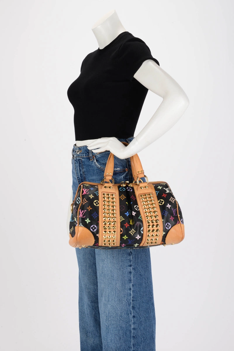 Louis Vuitton Black Monogram Multicolore Courtney MM Bag
