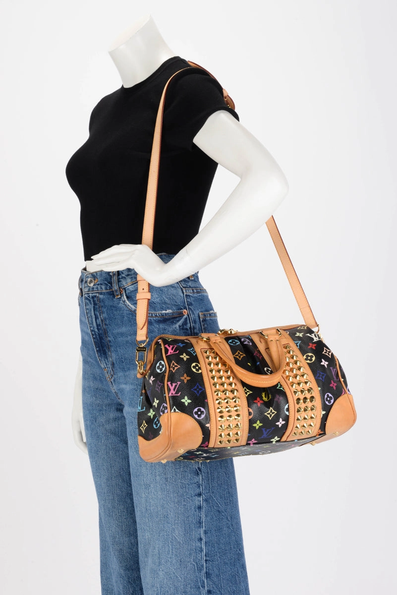 Louis Vuitton Black Monogram Multicolore Courtney MM Bag