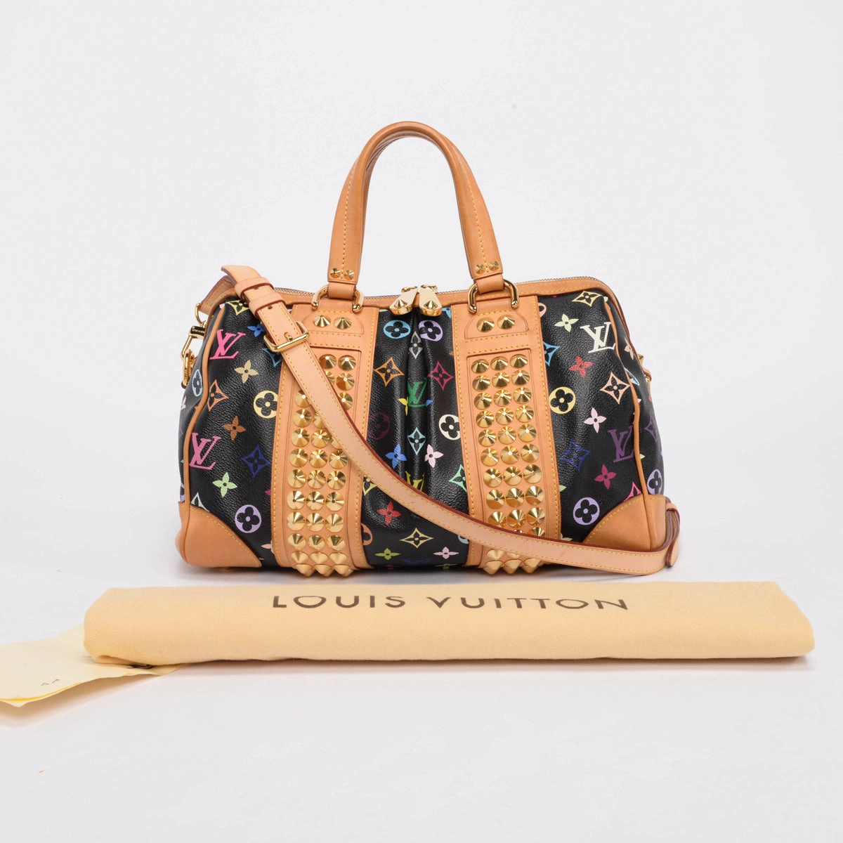 Louis Vuitton Black Monogram Multicolore Courtney MM Bag