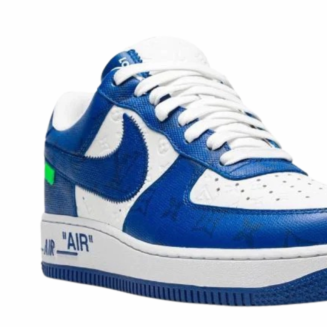 Louis Vuitton x Off White Air Force 1 Low Royal Blue White By Virgil Abloh Snowproof Outdoor Boots