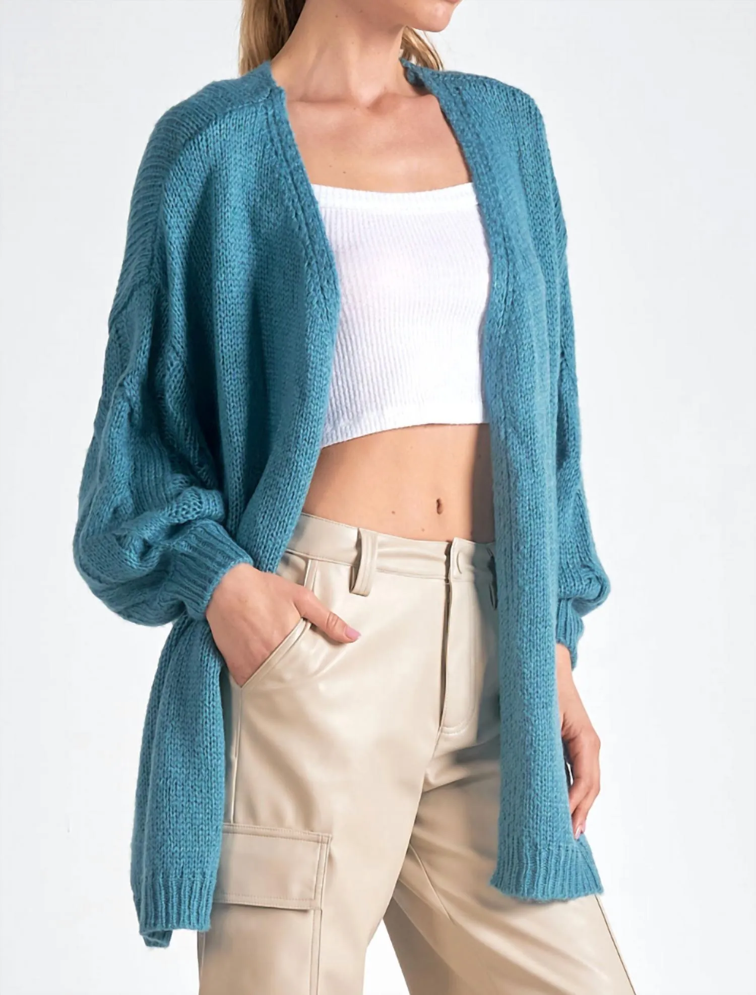 Love Sweater Cardigan In Blue