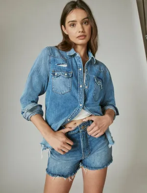 Lucky Brand Lucky Legend Rip And Repair Shirt North Star Lucky Brand