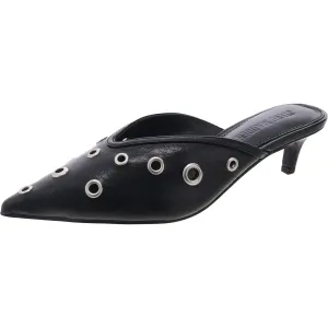 Luxely Womens Brogue Leather Kitten Heels