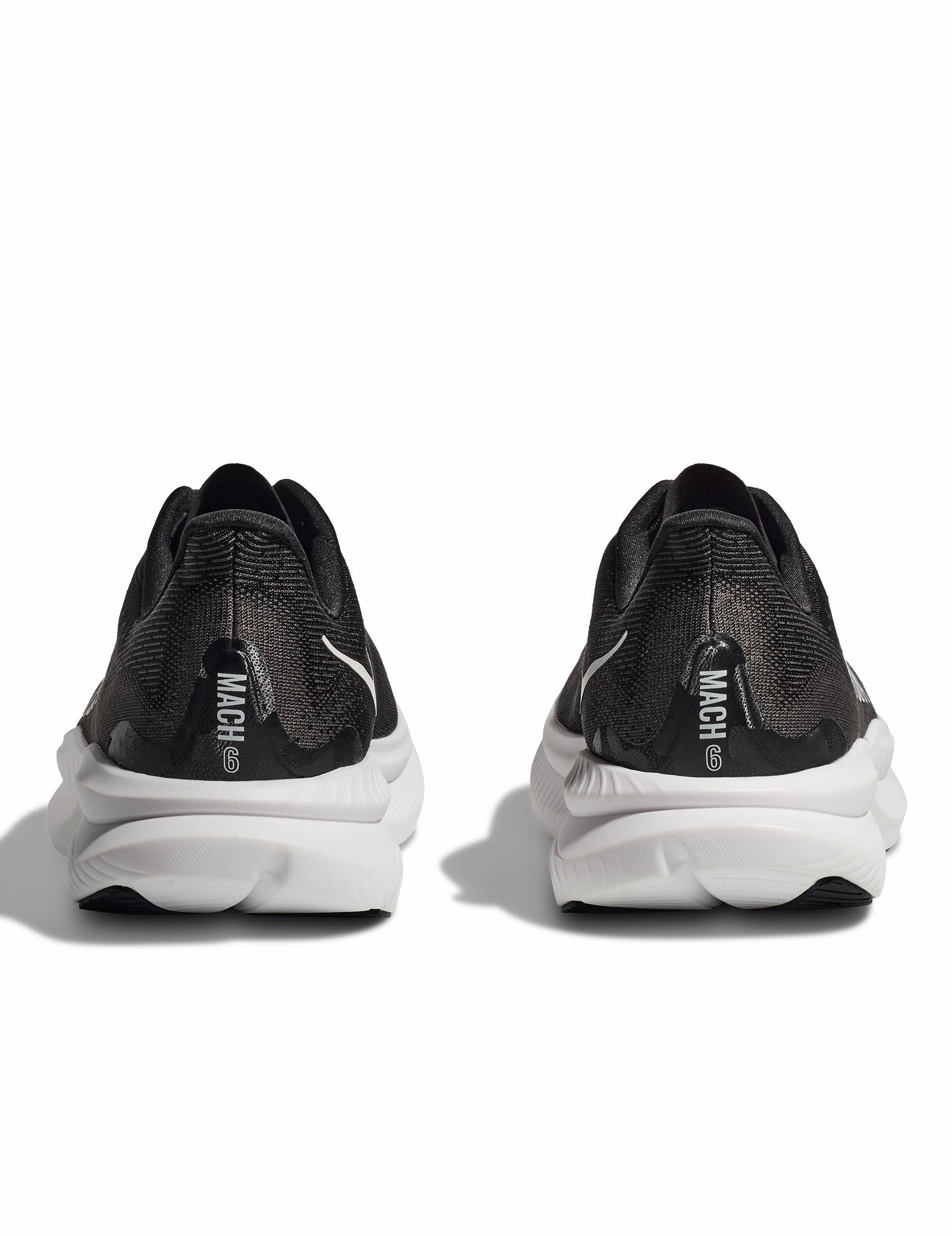 Mach 6 - Black/White Hoka trail-ready performance shoes