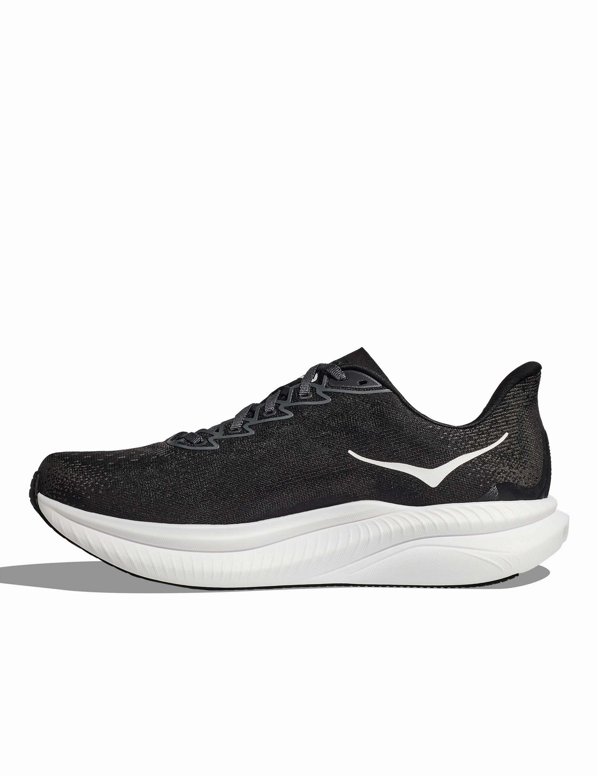 Mach 6 - Black/White Hoka trail-ready performance shoes