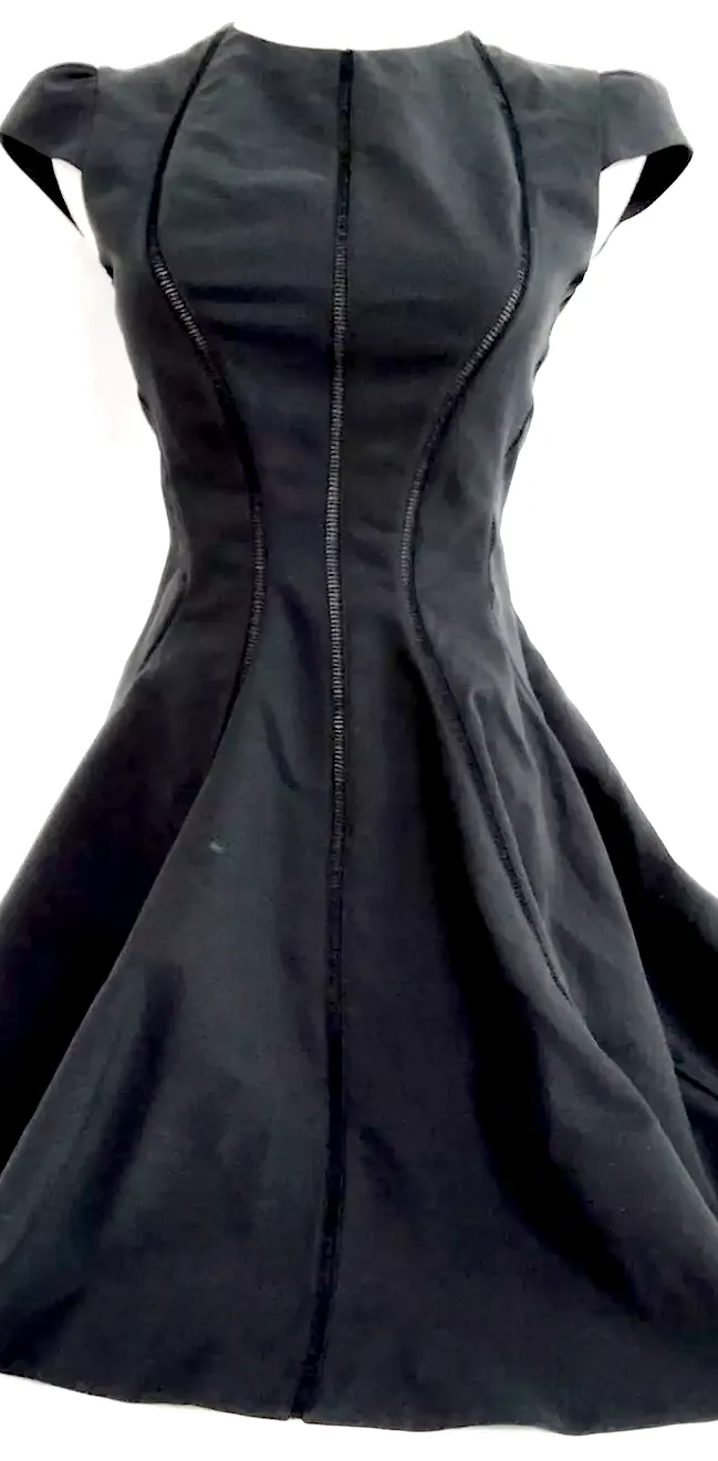 Miu Miu Italy. Black Polyester, Cotton, Nylon Dress